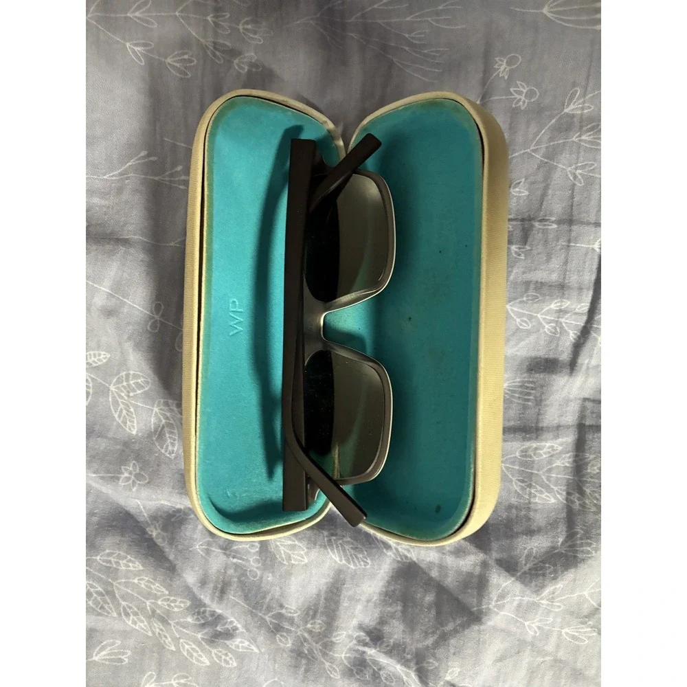Warby Parker Perkins M 103 Matte Black Square Sunglasses with Case 52-17-145